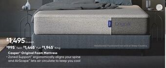 Sleep Country Casper original foam mattress offer