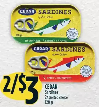 Marché Adonis Cedar sardines offer