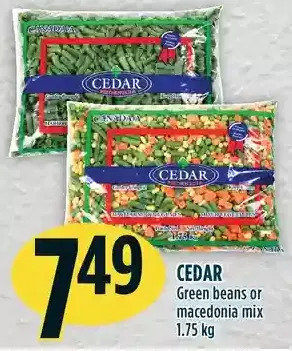 Marché Adonis Cedar green beans or macedonia mix offer