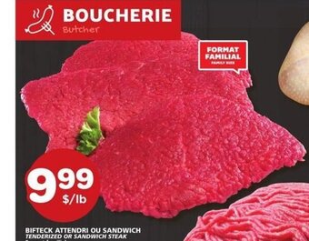 IGA Tenderized or sandwich steak offer