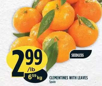 Marché Adonis Clementines with leaves offer
