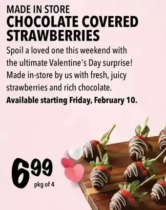 Farm Boy Chocolate covered strawberries offer