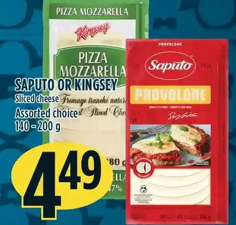Marché Adonis Saputo or kingsey sliced cheese offer