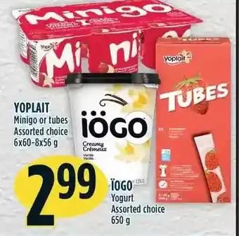Marché Adonis Yoplait minigo or tubes | iögo yogurt offer