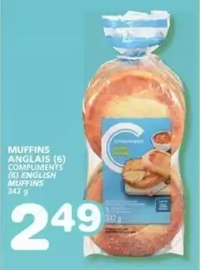 IGA Compliments (6) english muffins 342g offer
