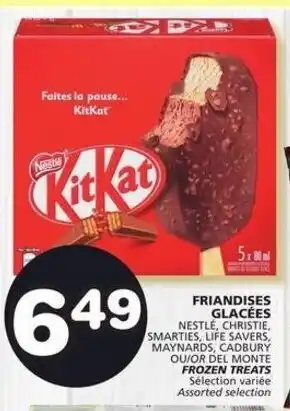 IGA Nestle, christie, smarties, life savers, maynards, cadbury or del monte frozen treats offer