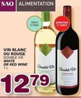 IGA Double vie white or red wine 1L offer