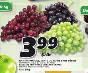 IGA Seedless red, green or black grapes offer