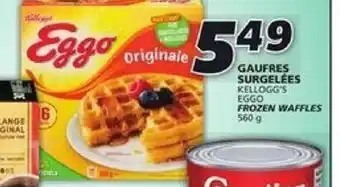 IGA Kellogg's eggo frozen waffles 560g offer