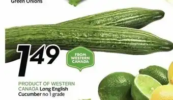 Sobeys Long English Cucumber offer