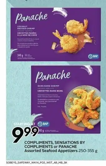 Sobeys Compliments, Sentations By Compliments or Panache Assorted Seafood Appetizers` CA offer