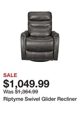 Ashley Furniture Riptyme swivel glider recliner offer