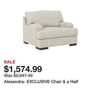 Ashley Furniture Alesandra- exclusive chair & a half offer