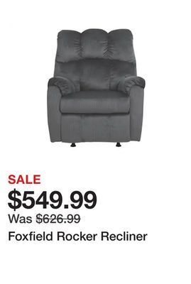 Ashley Furniture Foxfield rocker recliner offer