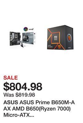 Newegg Asus prime b650m-a ax amd b650(ryzen 7000) micro-atx motherboard(ddr5 pcie 5.0 m.2 support 2.5gb ethernet wi-fi 6 displayport offer