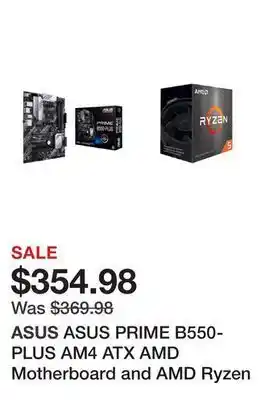 Newegg Asus prime b550-plus am4 atx amd motherboard and amd ryzen 5 5600 - ryzen 5 5000 series vermeer (zen 3) 6-core 3.5 ghz socket offer