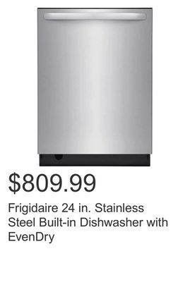 Costco Frigidaire 24 in. stainless steel built-in dishwasher with evendry offer