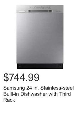 Costco Samsung 24 in. stainless-steel built-in dishwasher with third rack offer