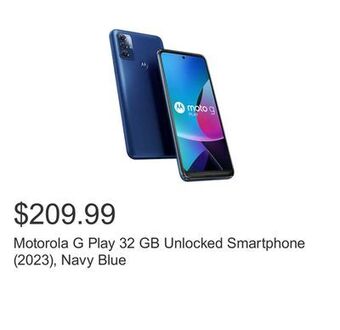 Costco Motorola g play 32 gb unlocked smartphone (2023), navy blue offer