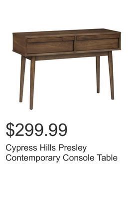 Costco Cypress hills presley contemporary console table offer