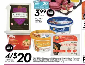 Sobeys Tre Stelle Bocconcini, Halloumi or Feta offer