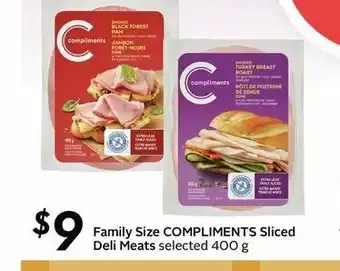 Sobeys Famaily Size Compliments Sliced Deli Meats offer