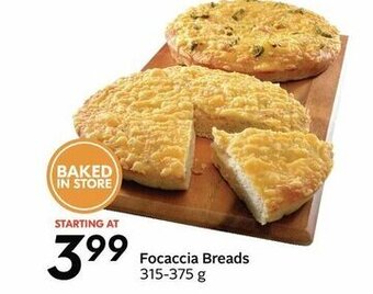 Sobeys Focaccia Breads offer
