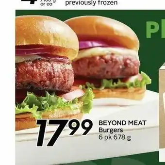 Sobeys Beyond Meat Burgers offer