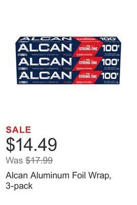 Costco Alcan aluminum foil wrap, 3-pack offer