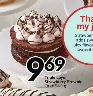 Sobeys Triple Layer Strawberry Brownie Cake offer
