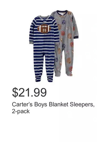 Costco Carter’s boys blanket sleepers, 2-pack offer