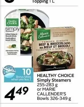 Sobeys Healthy Choice Simly Steamers offer