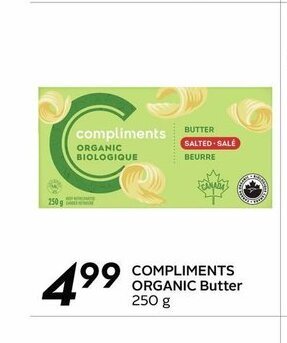 Sobeys Compliments Organic Butter offer