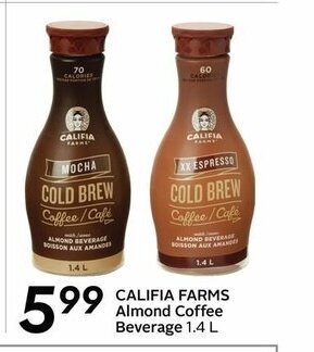 Sobeys Califia Farms Almond Coffee Beverage offer