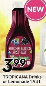 Sobeys Tropicana Drinks or Lemonade offer