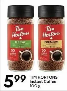 Sobeys Tim Hortons Instant Coffee offer