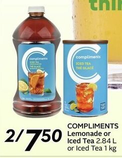 Sobeys Lemonade or Iced Tea offer