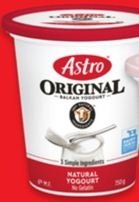 Walmart Astro original or smooth 'n fruity yogurt tubs offer