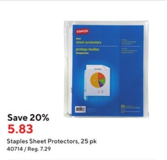 Staples Staples standard clear sheet protectors offer