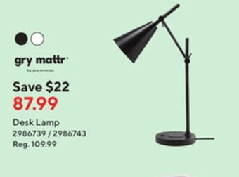Staples Gry mattr desk lamp offer