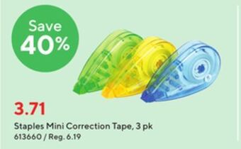 Staples Staples mini correction tape, 3 pk offer