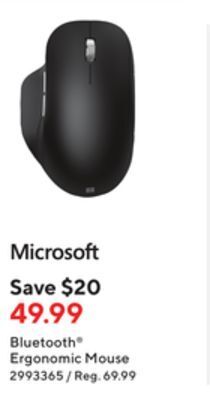 Staples Microsoft bluetooth® ergonomic mouse offer