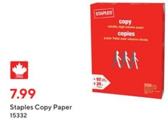 Staples Staples copy paper offer