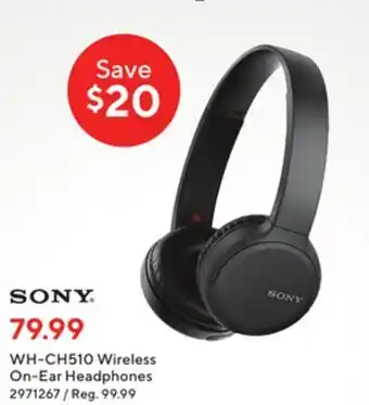 Staples Sony wh-ch510 wireless on-ear headphones offer