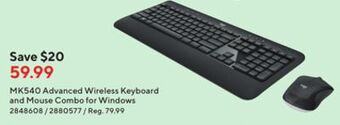 Staples Logitech mk540 advanced wireless keyboard and mouse combo for windows offer