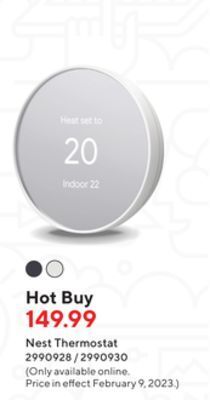 Staples Google nest thermostat offer
