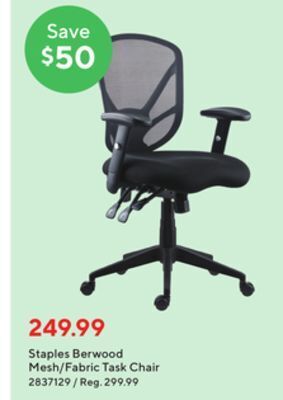 Staples Staples berwood mesh/fabric task chair offer