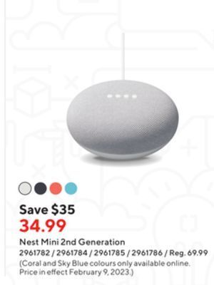 Staples Google nest mini 2nd generation offer