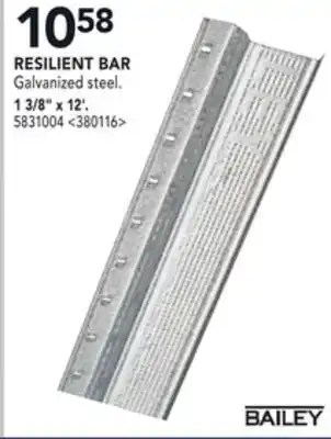 Lowe's Bailey resilient bar 1 3/8" x 12' offer