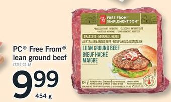 Fortinos Pc® free from lean ground beef, 454 g offer